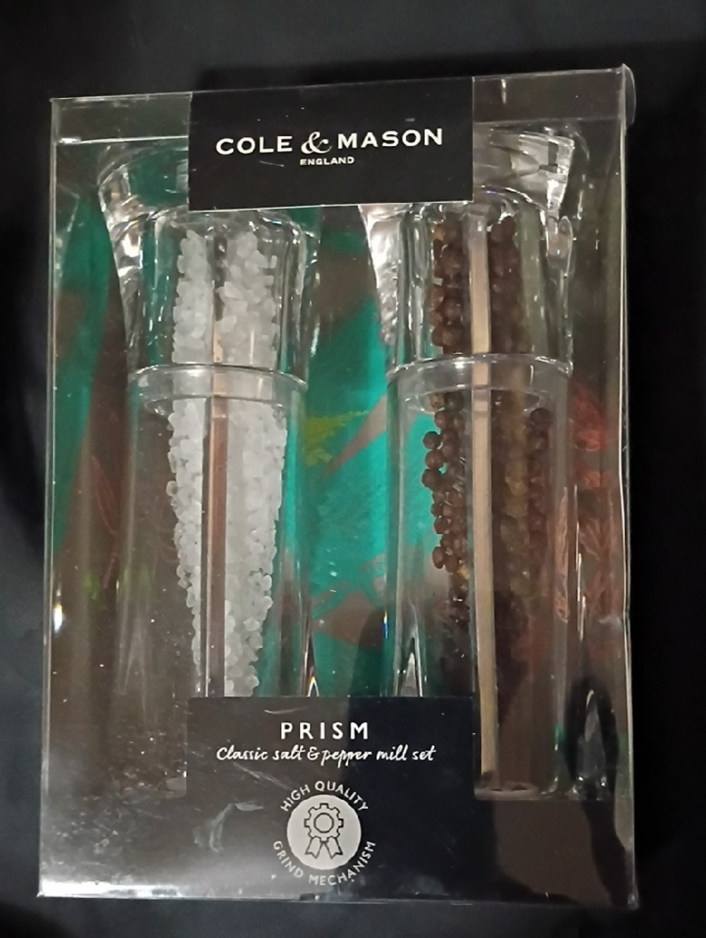 Cole & Mason Prism Salt and Pepper Mill Set - Clear